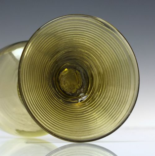 ANTIQUE AMBER WINE ROEMER GLASS C1800 - ADDITIONAL PHOTO 4