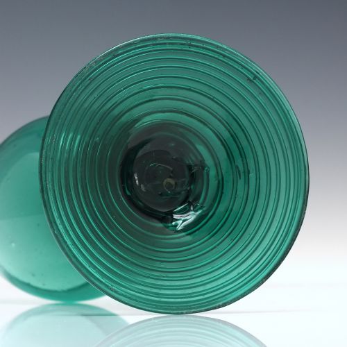 TALL ANTIQUE BRISTOL GREEN WINE ROEMER GLASS C1800 - ADDITIONAL PHOTO 4