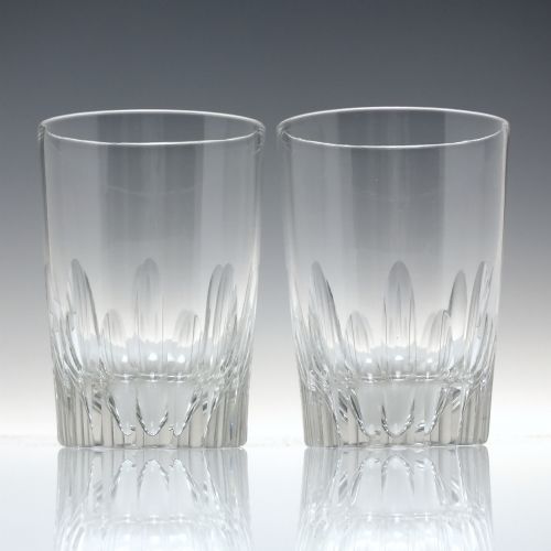 pair 19th century glass whisky tumblers c1870 - CATEGORY: ANTIQUE GLASS - DATED 1870