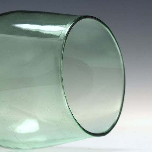 PAIR TALL ANTIQUE GREEN WINE ROEMER GLASSES C1790 - ADDITIONAL PHOTO 3