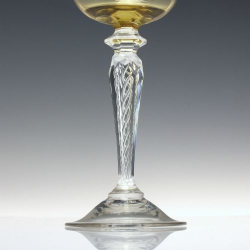 SIX ART NOUVEAU FRENCH ST LOUIS AIR TWIST WINE GLASSES C1900 - ADDITIONAL PHOTO 2