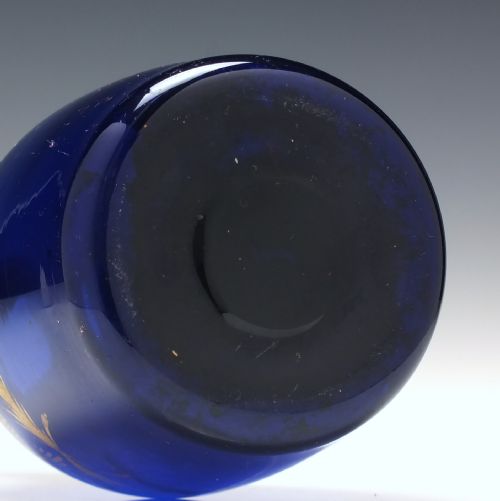 GEORGIAN BRISTOL BLUE GILDED HOLLANDS DECANTER C1810 - ADDITIONAL PHOTO 5