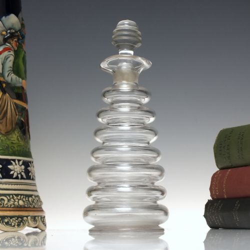 victorian glass beehive gin decanter c1860 - CATEGORY: ANTIQUE GLASS - DATED 1860