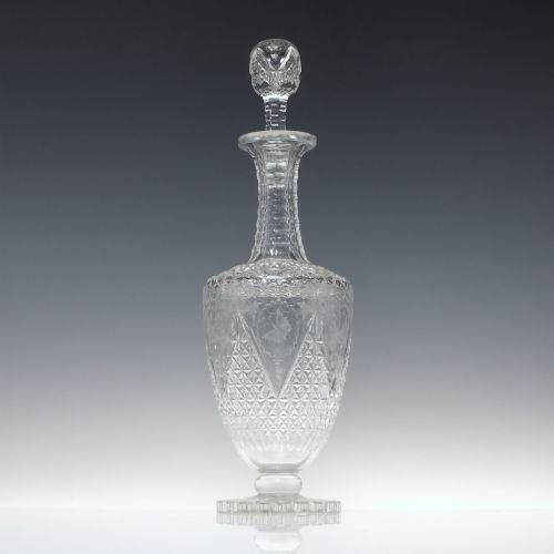 VICTORIAN STEVENS AND WILLIAMS BUTTERFLY ENGRAVED GLASS DECANTER C1890 - ADDITIONAL PHOTO 1