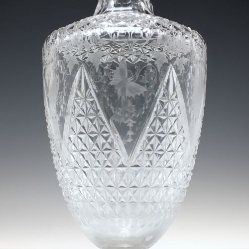 VICTORIAN STEVENS AND WILLIAMS BUTTERFLY ENGRAVED GLASS DECANTER C1890 - ADDITIONAL PHOTO 5