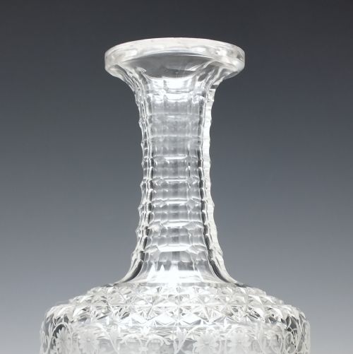 VICTORIAN STEVENS AND WILLIAMS BUTTERFLY ENGRAVED GLASS DECANTER C1890 - ADDITIONAL PHOTO 6