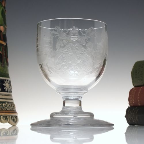 victorian winsor castle engraved rummer great exhibition 1851 - CATEGORY: ANTIQUE GLASS - DATED 1850