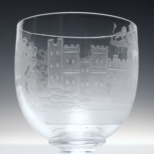 VICTORIAN WINSOR CASTLE ENGRAVED RUMMER GREAT EXHIBITION 1851 - ADDITIONAL PHOTO 4