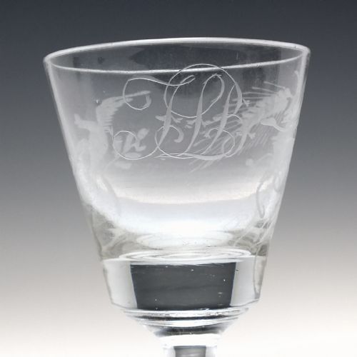 ANTIQUE GEORGIAN HOPS BARLEY ENGRAVED GLASS C1800 - ADDITIONAL PHOTO 3