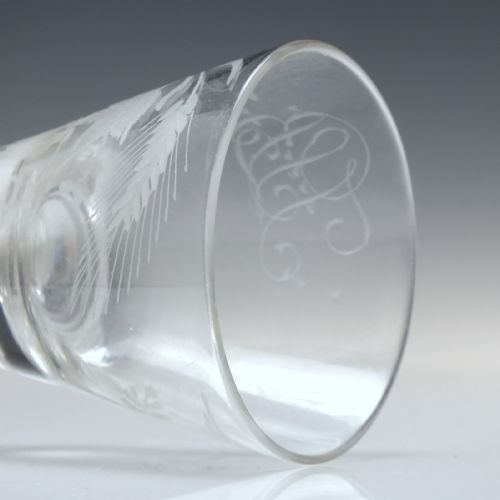 ANTIQUE GEORGIAN HOPS BARLEY ENGRAVED GLASS C1800 - ADDITIONAL PHOTO 6