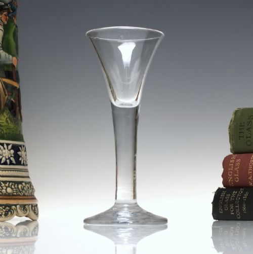antique 18th century drawn trumpet gin glass c1750 - CATEGORY: ANTIQUE GLASS - DATED 1750