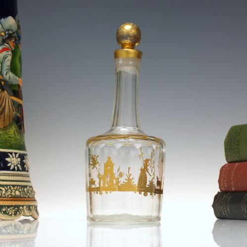 18th century rocco gilded glass liqueur decanter c1780 - CATEGORY: ANTIQUE GLASS - DATED 1800
