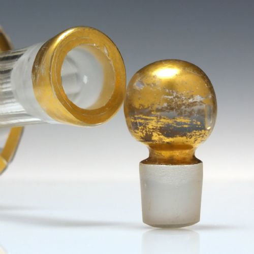 18TH CENTURY ROCCO GILDED GLASS LIQUEUR DECANTER C1780 - ADDITIONAL PHOTO 6