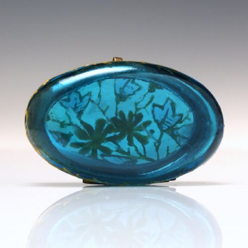 SUPERB 19TH CENTURY ENAMELED GLASS PATCH OR SNUFF BOX C1860 - ADDITIONAL PHOTO 2