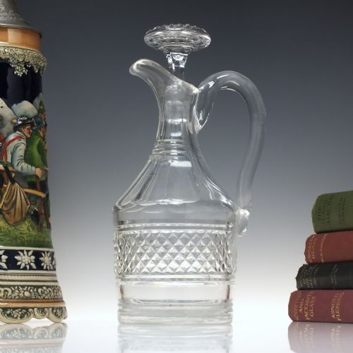 19th century cut glass claret jug c1860 - CATEGORY: ANTIQUE GLASS - DATED 1860
