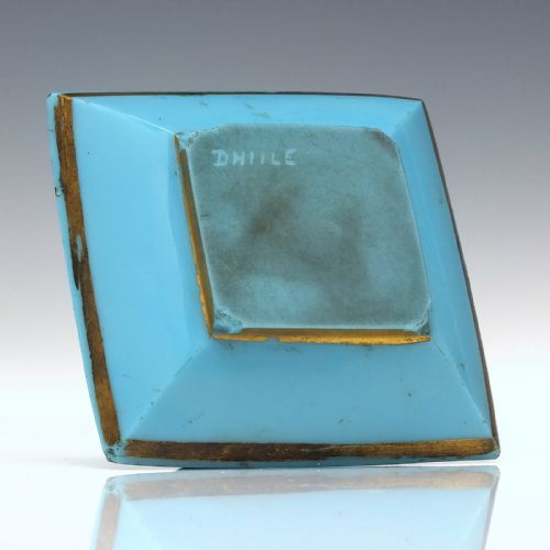 19TH CENTURY FRENCH BLUE OPALINE GILDED GLASS PERFUME BOTTLE C1860 - ADDITIONAL PHOTO 3