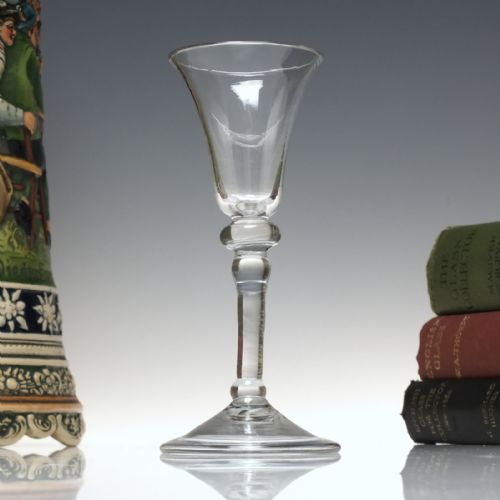 18th century balustroid wine glass c1740 - CATEGORY: ANTIQUE GLASS - DATED 1750