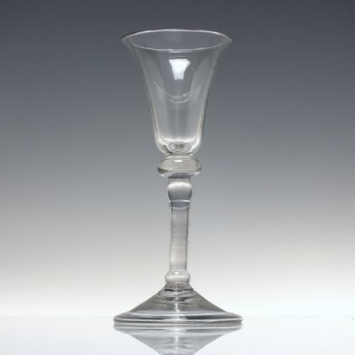 18TH CENTURY BALUSTROID WINE GLASS C1740 - ADDITIONAL PHOTO 1