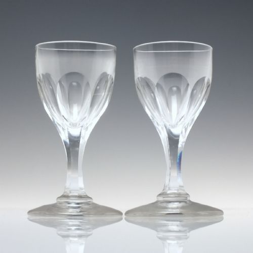 pair georgian regency dram glass c1815 - CATEGORY: ANTIQUE GLASS - DATED 1800