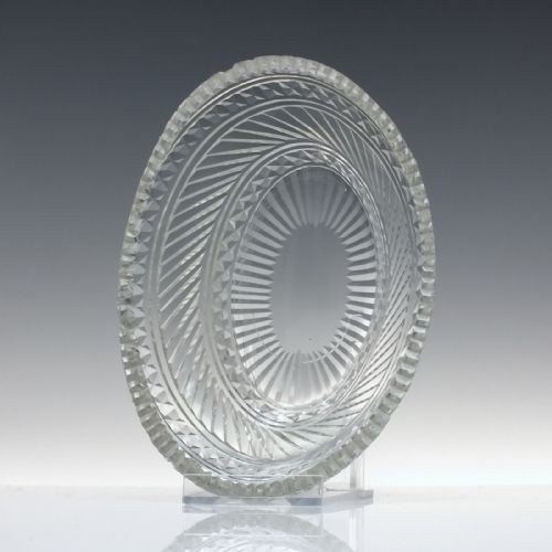 THREE IRISH CUT GLASS SERVING BOWLS C1830 - ADDITIONAL PHOTO 1