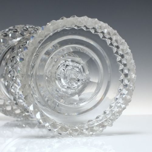 LARGE VICTORIAN SCOTTISH THISTLE CUT GLASS VASE C1880 - ADDITIONAL PHOTO 5