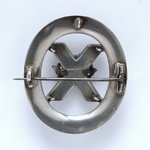 OUTSTANDING ANTIQUE SCOTTISH CELTIC SHIELD SILVER BROOCH C1880 - ADDITIONAL PHOTO 1