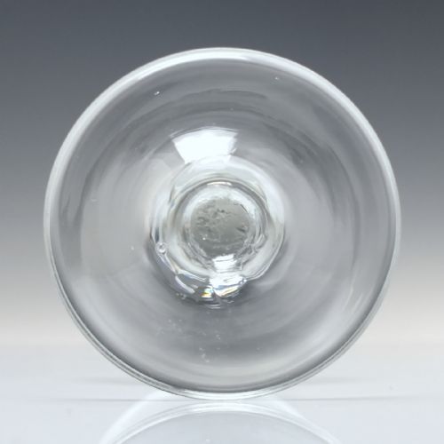 ANTIQUE GEORGIAN PLAIN STEM PORT GLASS C1760 - ADDITIONAL PHOTO 3