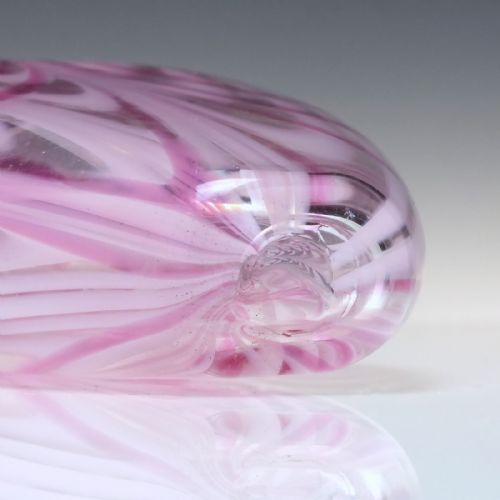 19TH CENTURY PINK NAILSEA GLASS FLASK C1830 - ADDITIONAL PHOTO 4
