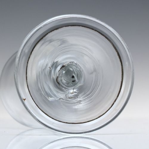 ANTIQUE GEORGIAN 18TH CENTURY GIN GLASS C1745 - ADDITIONAL PHOTO 2