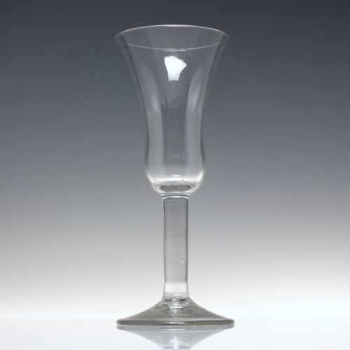 LARGE ANTIQUE 18TH CENTURY GEORGIAN PLAIN STEM ALE GLASS C1750 - ADDITIONAL PHOTO 1
