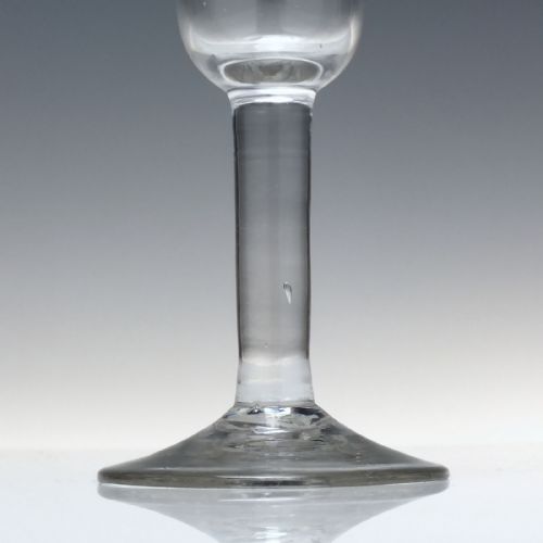 LARGE ANTIQUE 18TH CENTURY GEORGIAN PLAIN STEM ALE GLASS C1750 - ADDITIONAL PHOTO 2