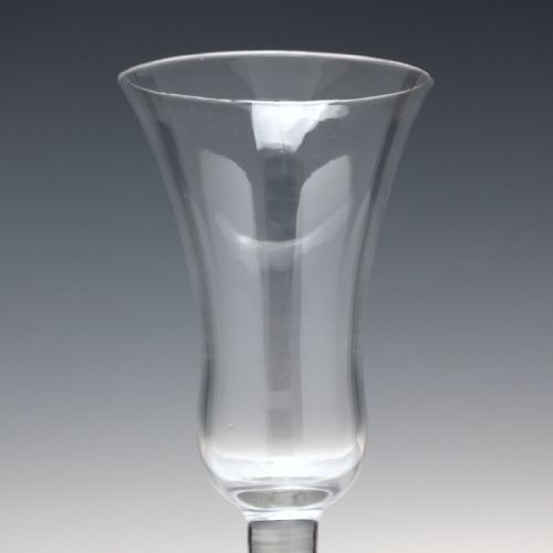 LARGE ANTIQUE 18TH CENTURY GEORGIAN PLAIN STEM ALE GLASS C1750 - ADDITIONAL PHOTO 3