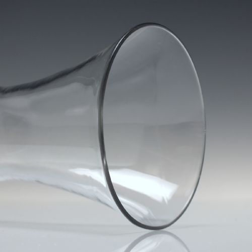 LARGE ANTIQUE 18TH CENTURY GEORGIAN PLAIN STEM ALE GLASS C1750 - ADDITIONAL PHOTO 4
