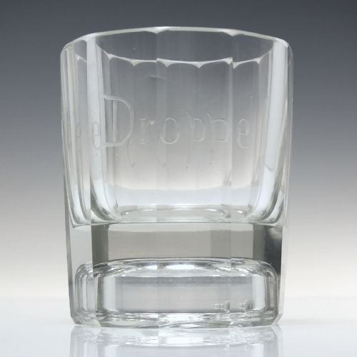 19TH CENTURY LAST DROP GAMBLING DICE WHISKY GLASS TUMBLER C1850 - ADDITIONAL PHOTO 3