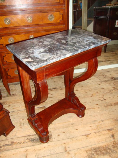 French Marble Top Console Table