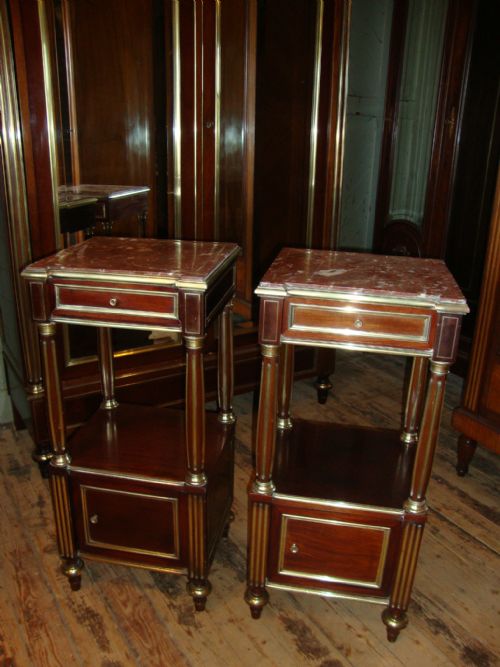 French Pair Bedside Cabinets