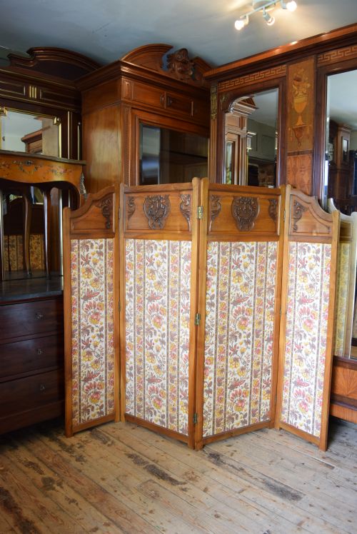 French Walnut Folding Screen