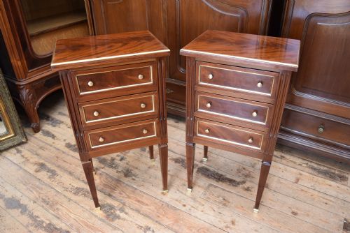 French Pair Bedside Cabinets