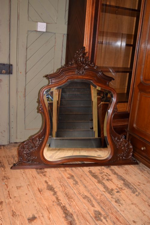 French Louis Xv Style Over Mantle Mirror