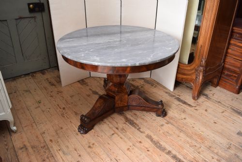 French Marble Top Gueridon Table
