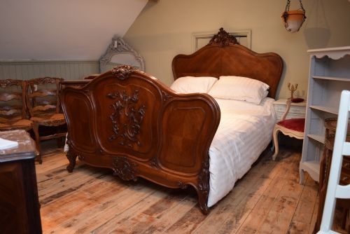 French Louis Xv Style Walnut Bed