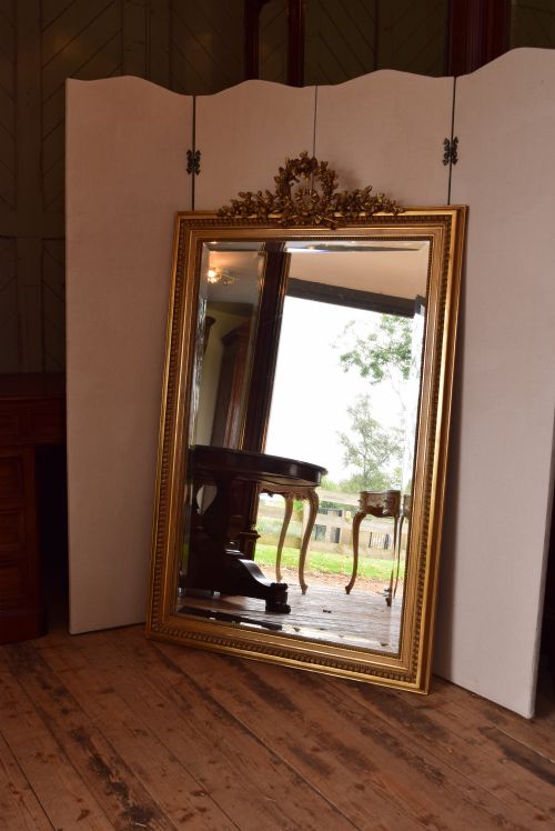 French Louis Xv1 Style Gilded Mirror