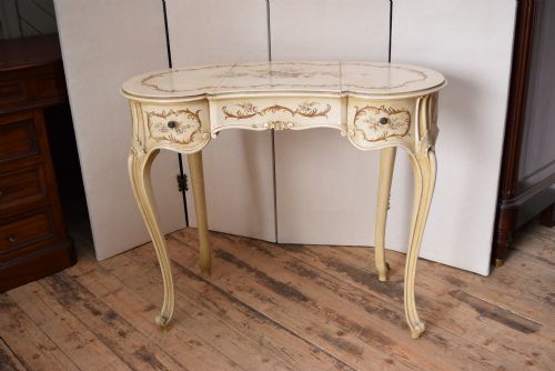 French Louis Xv Style Painted Dressing Table
