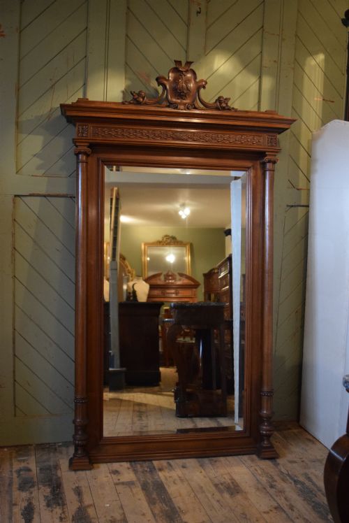French Walnut Mirror