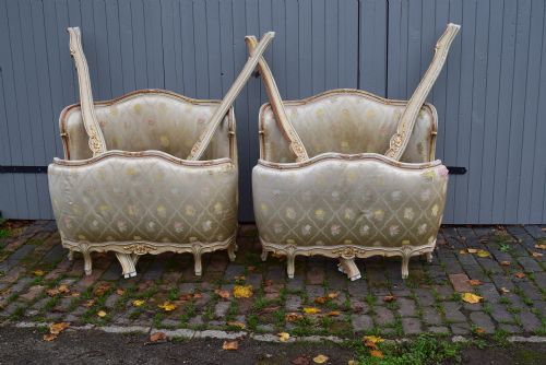 French Pair Single Corbeille Beds