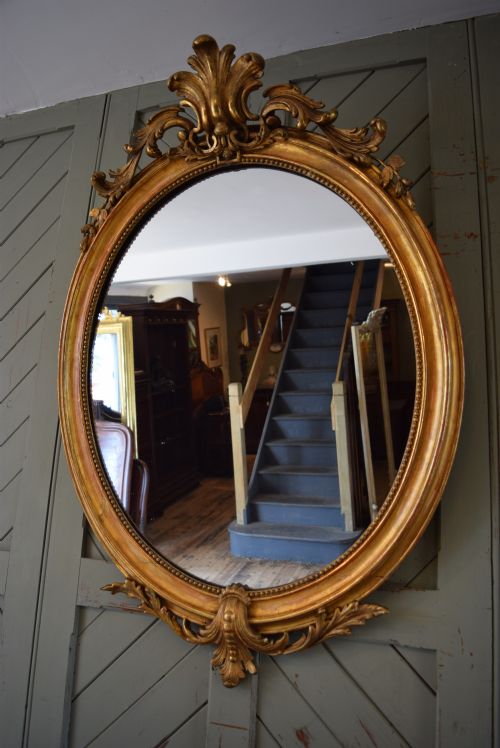 French Louis Xv1 Style Gilded Mirror