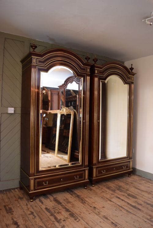 fig 1. FRENCH LOUIS XV1 STYLE MATCHING PAIR ARMOIRES