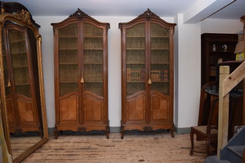 Pair Louis Xv Style Bookcases