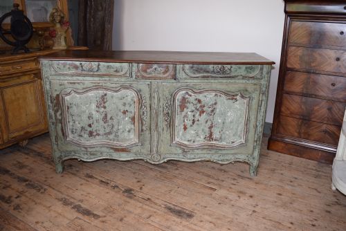 Period Oak Over Painted Sideboard