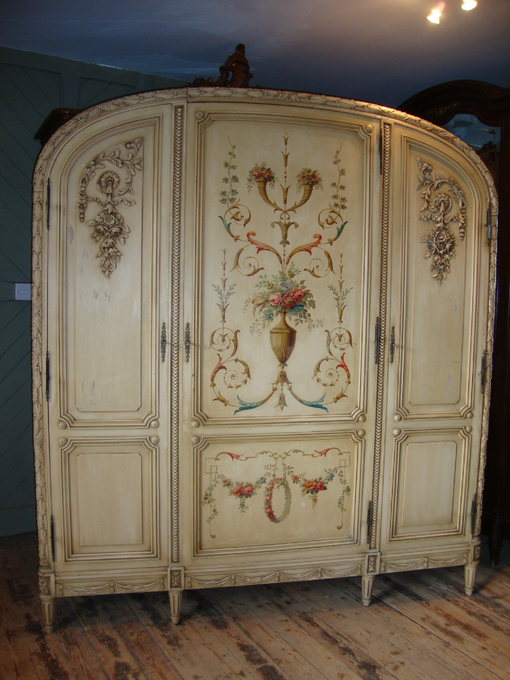 FRENCH PAINTED ARMOIRE